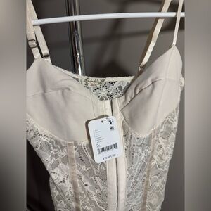 For Love And Lemons Cream Lace Chemise